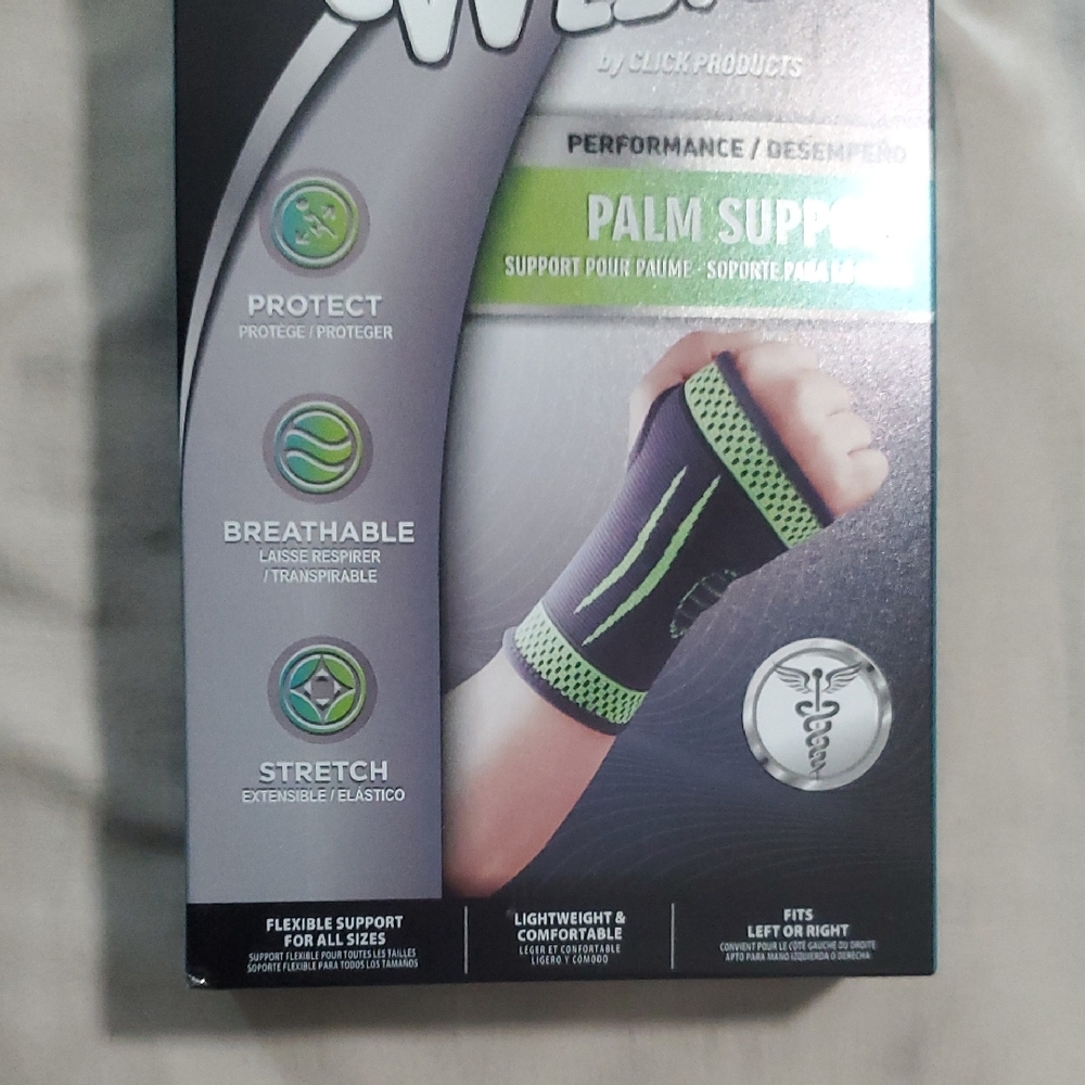Wish Palm Support Black and Neon Green Wrist Brace Band